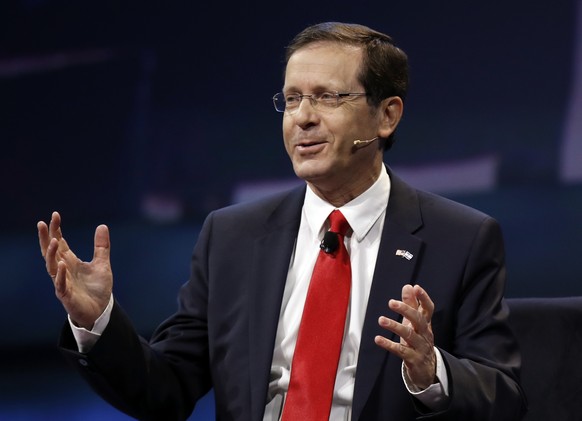 FILE - In this Monday, March 27, 2017, file photo, Isaac Herzog speaks at the AIPAC Policy Conference in Washington. The Israeli parliament on Wednesday, June 2, 2021, is set to choose the country&#03 ...