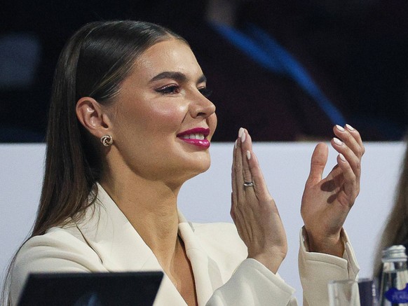 MOSCOW, RUSSIA - DECEMBER 16, 2021: Retired Russian rhythmic gymnast Alina Kabaeva, Chairman of the Board of Directors at National Media Group Holding, Head of the Board of Directors at Express...