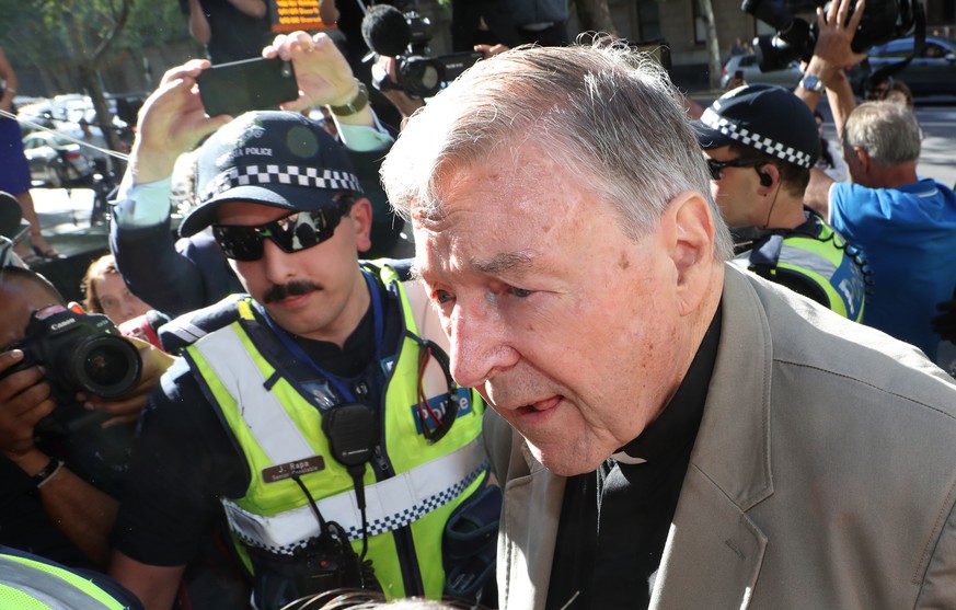 George Pell am 27. Februar 2019 vor dem Gericht in Melbourne. 