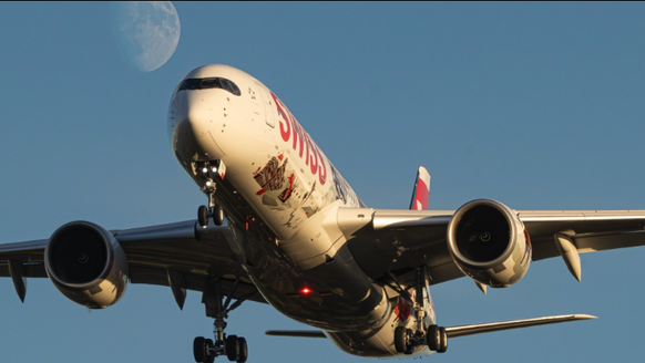 Swiss Airbus A350-900 erster Flug Wanderlust