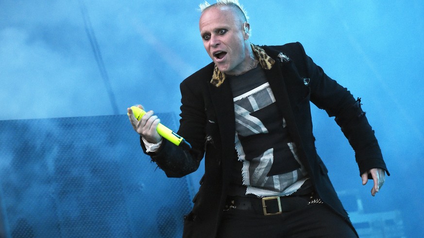 epa07412882 (FILE) - Keith Flint of the British rock band The Prodigy, performs during a concert at the 24th annual Les Vieilles Charrues Festival in Carhaix, France, 18 July 2015 (reissued 04 March 2 ...