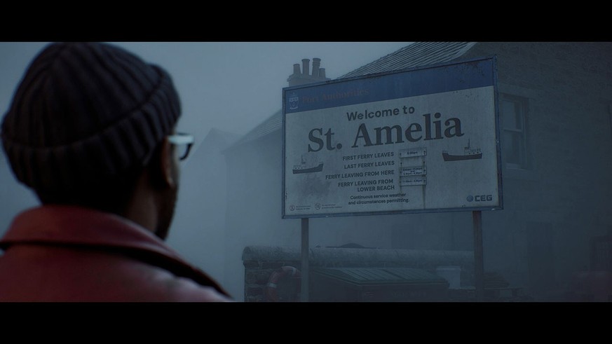 Die Kleinstadt St. Amelia ist komplett in Nebel verhüllt.