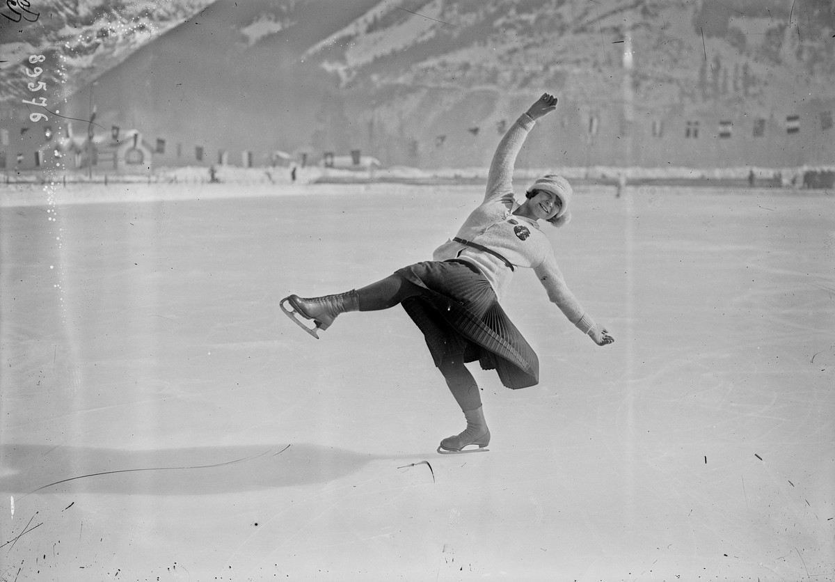 Die österreichische Eiskunstläuferin Herma Szabó