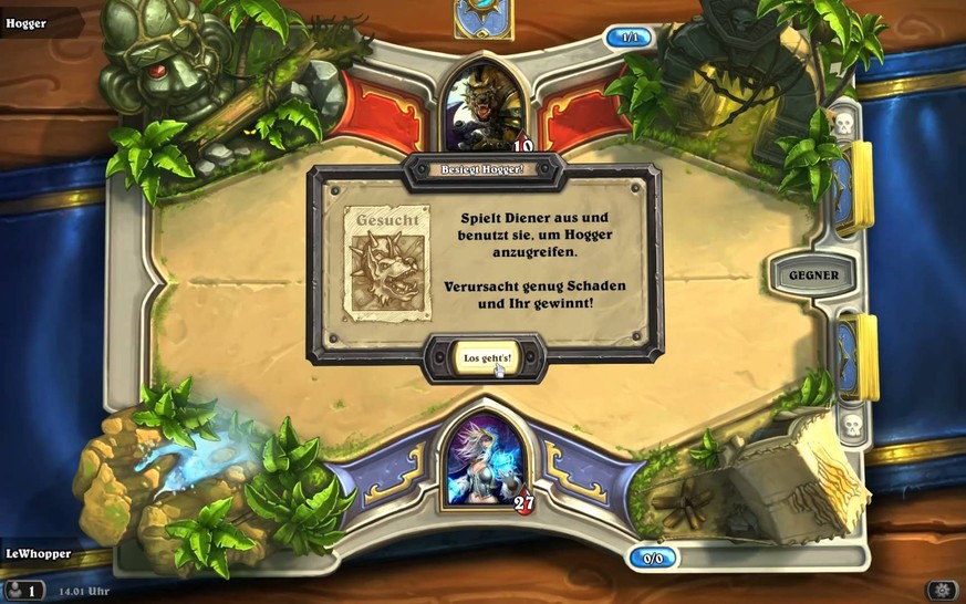 «Hearthstone» bietet ein einfaches Tutorial.