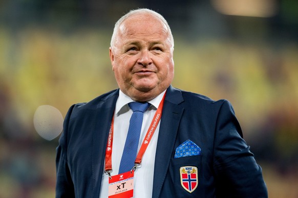191015 Terje Svendsen, president of the Norwegian Football Association NFF, ahead of the UEFA EURO, EM, Europameisterschaft,Fussball Qualifier, EM, Europameisterschaft football match between Romania a ...