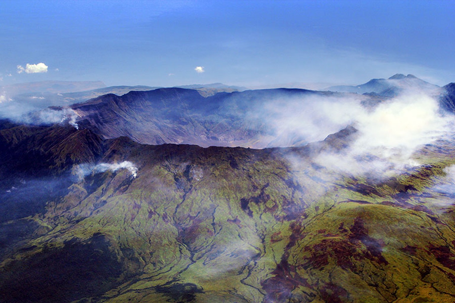 Die Caldera-Ebene des Tambora.