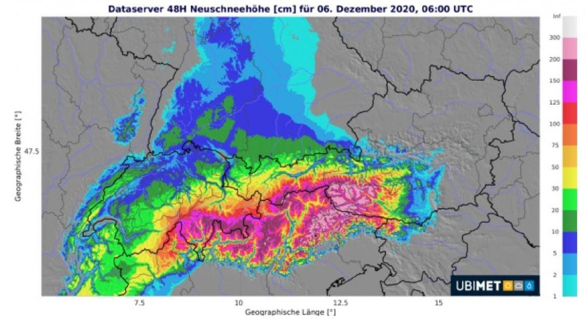 Wetter, Neuschneehöhe, Schneefall