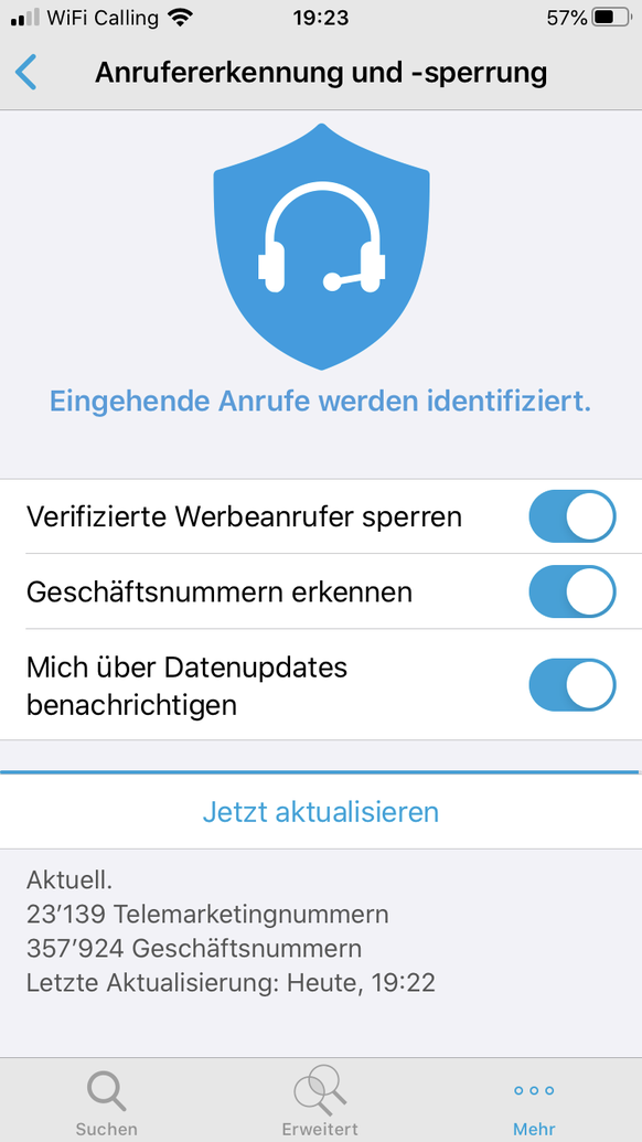 Android-Smartphones zeigen kÃ¼nftig beim Klingeln, wer warum anruft
Die Local.ch App der Swisscom blockiert heute schon ca. 23â000 Marketingnummern erkennt und zeigt Ã¼ber 350â000 verifizierte Ges ...