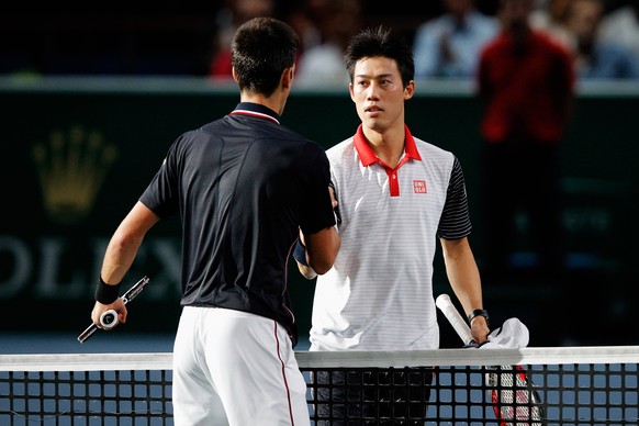 Nishikori muss Djokovic zu dessem Sieg gratulieren.