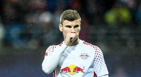 epa06353793 Leipzig&#039;s Timo Werner in action during the German Bundesliga soccer match between RB Leipzig and Werder Bremen in Leipzig, Germany, 25 November 2017. EPA/FILIP SINGER (EMBARGO CONDITI ...