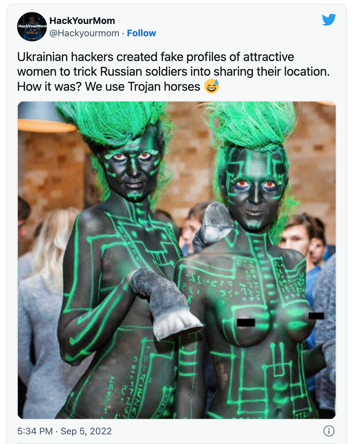 Tweet des Twitter-Profils @HackYourMom.