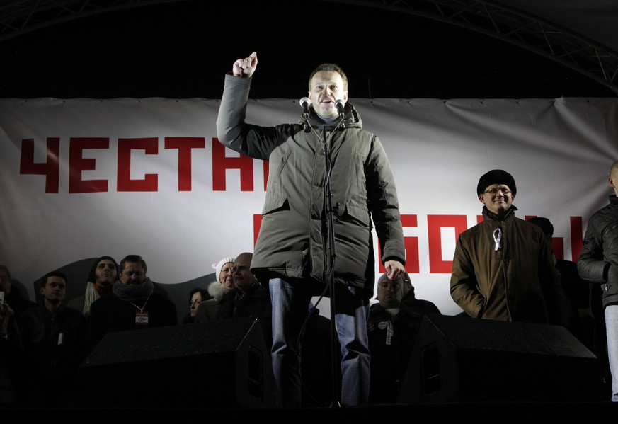 Bildnummer: 57219931 Datum: 05.03.2012 Copyright: imago/UPI Photo
One of the opposition leader Alexei Navalny speaks during a massive rally Russia without Putin in Moscow to protest against Vladimir ...