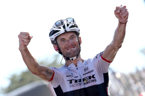 07.09.2015; Ermita del Alba; Radsport - Vuelta 2015 - 16. Etappe - Luarca - Ermita de Alba (185 Km); Frank Schleck (LUX) im Ziel
(Tim De Waele/freshfocus)