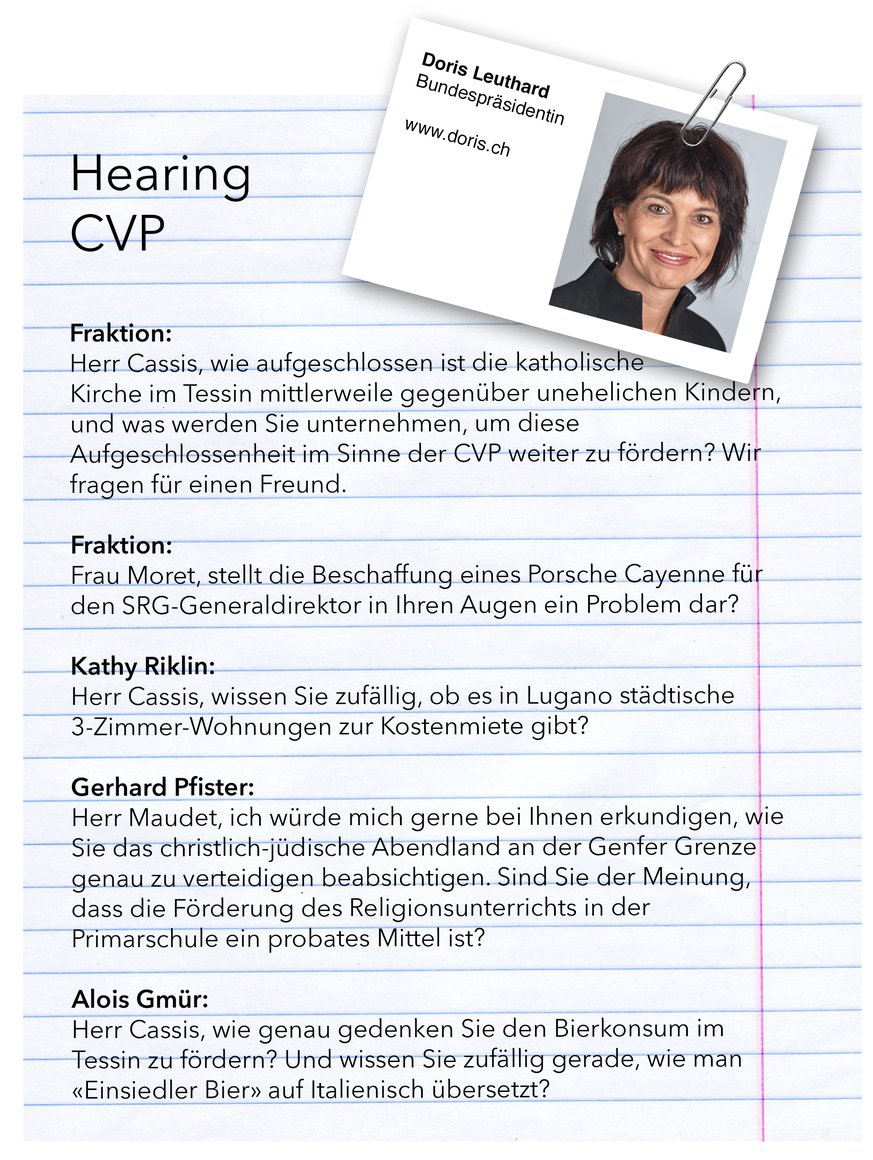 Hearing Bundesrat Kandidaten