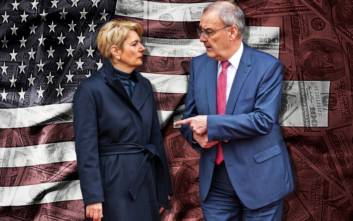 Après le nouvel accord douanier avec Washington, Karin Keller-Sutter brille par son absence. Guy Parmelin, lui, a mené la danse seul.