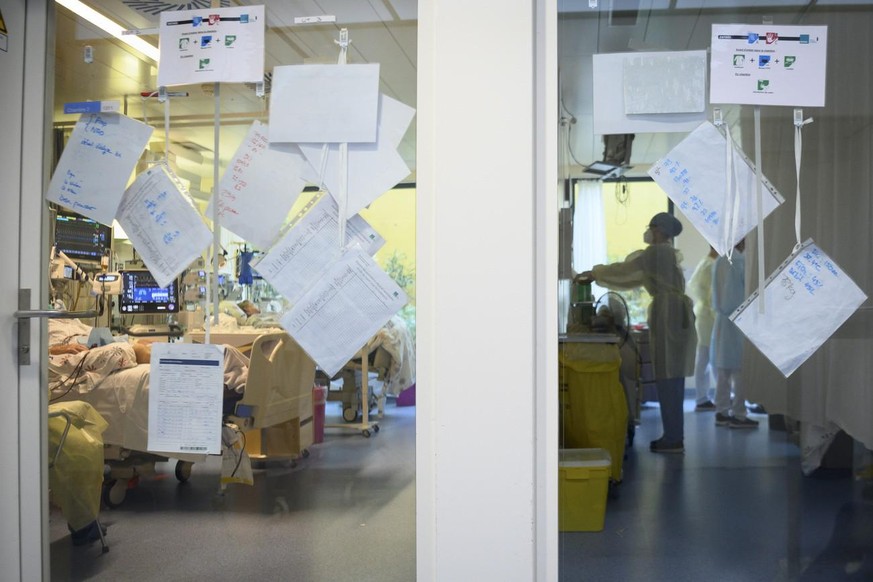 Blick in die Intensivstation im Spital in Neuenburg.