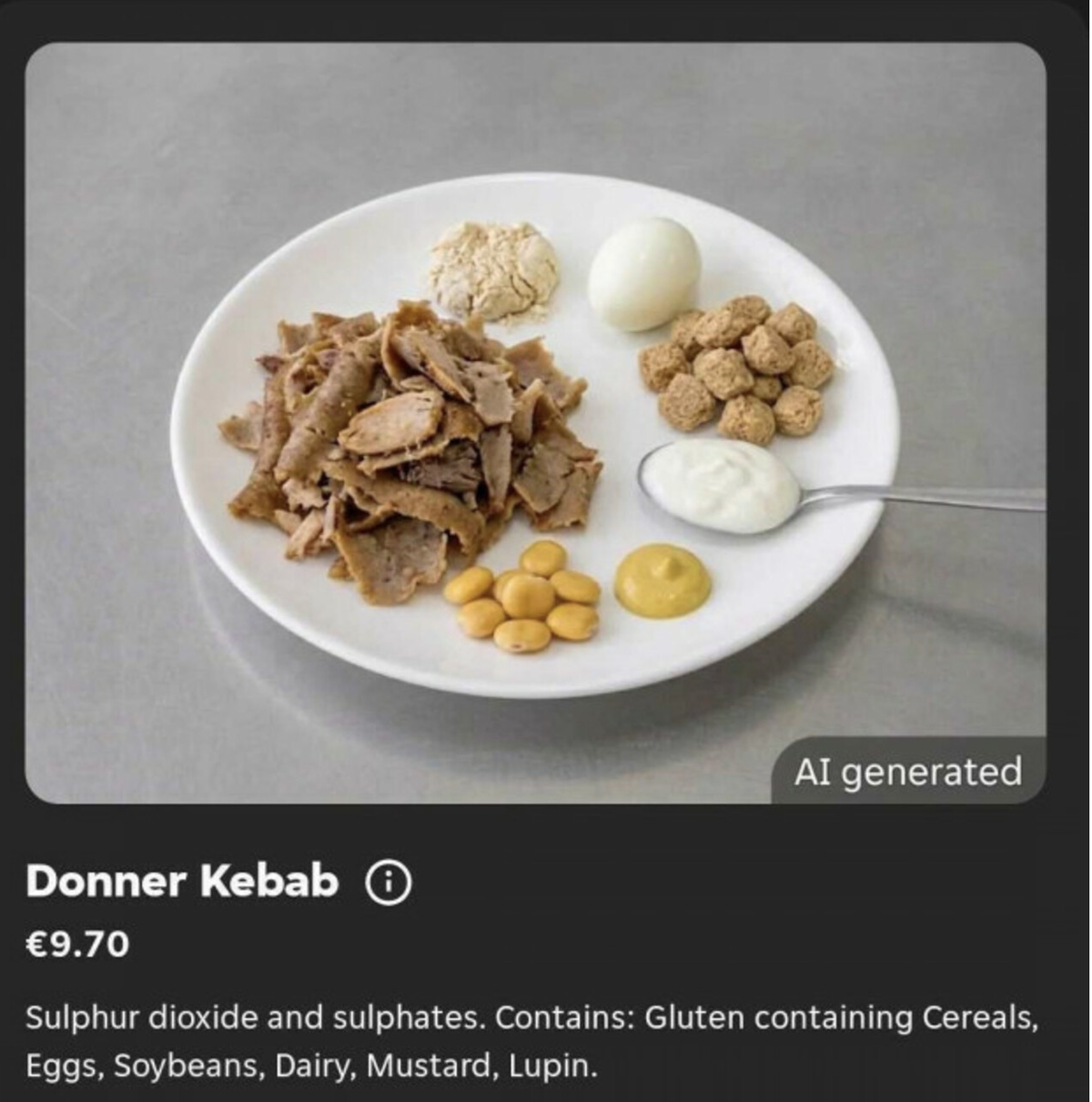 Il va falloir recomposer votre kebab vous-même.