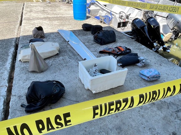 Items found in the sea after the plane crashed.