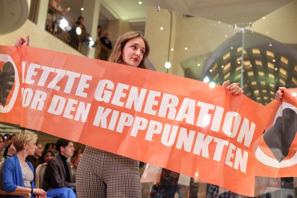 January 18, 2023, Berlin: demonstrators of the group
