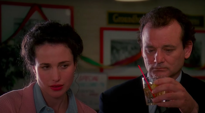 Andie McDowell Bill Murray Groundhog Day Sweet vermouth on the rocks with a twist https://www.youtube.com/watch?v=L7EEiT1RQvk