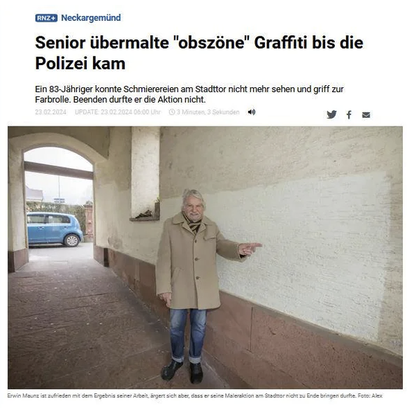 Rentner zeigen auf Dinge