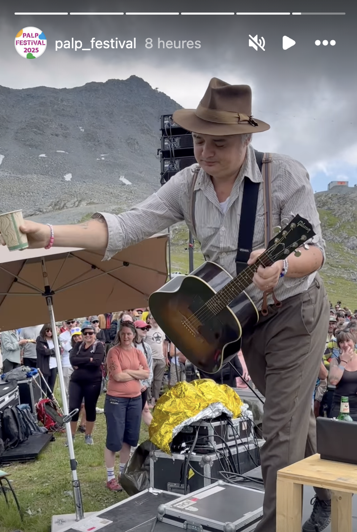 Pete Doherty au Palp Festival en Valais, juillet 2025.