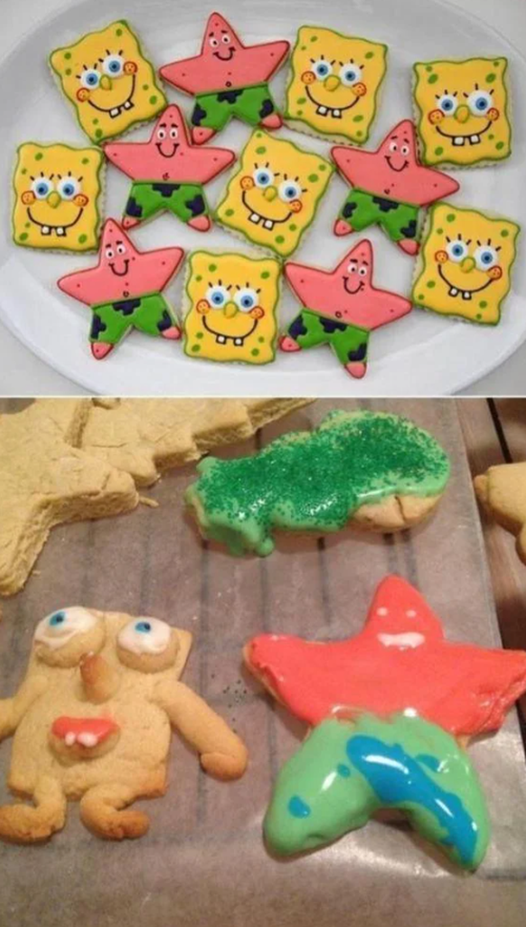Fail: Erwartung vs. Realität Sponge Bob Cookies