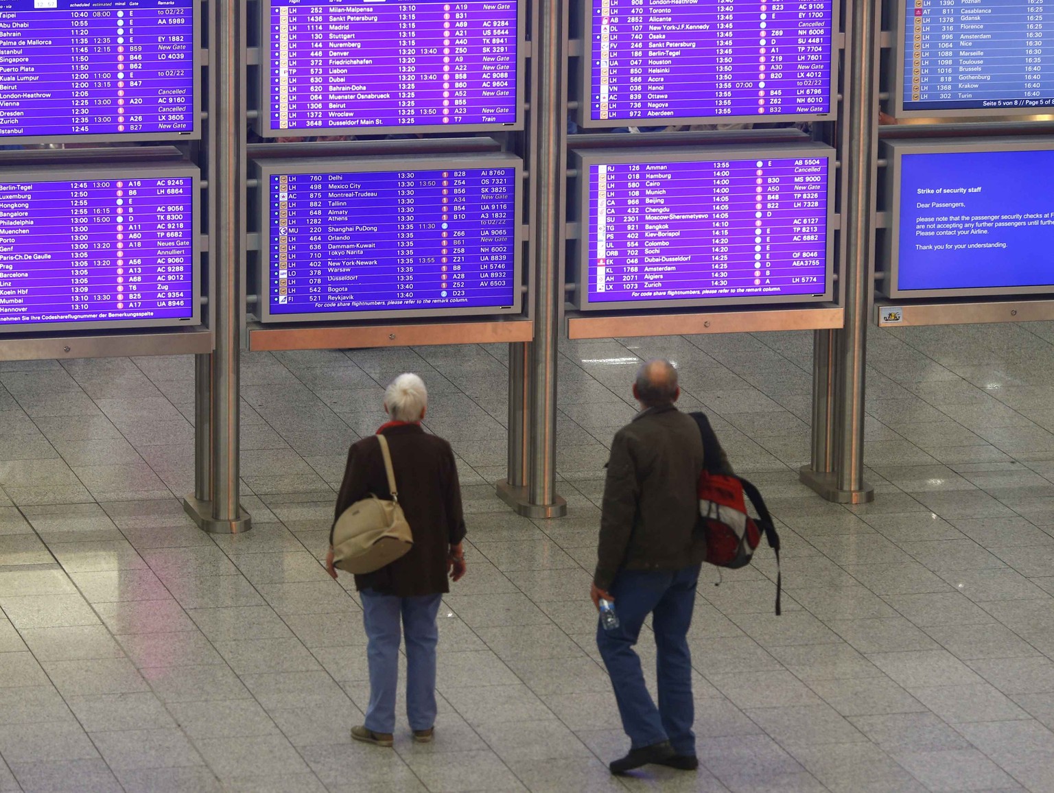 65 Flüge wurden annuliert. Wahrscheinlich folgen im Verlaufe des Tages weitere.