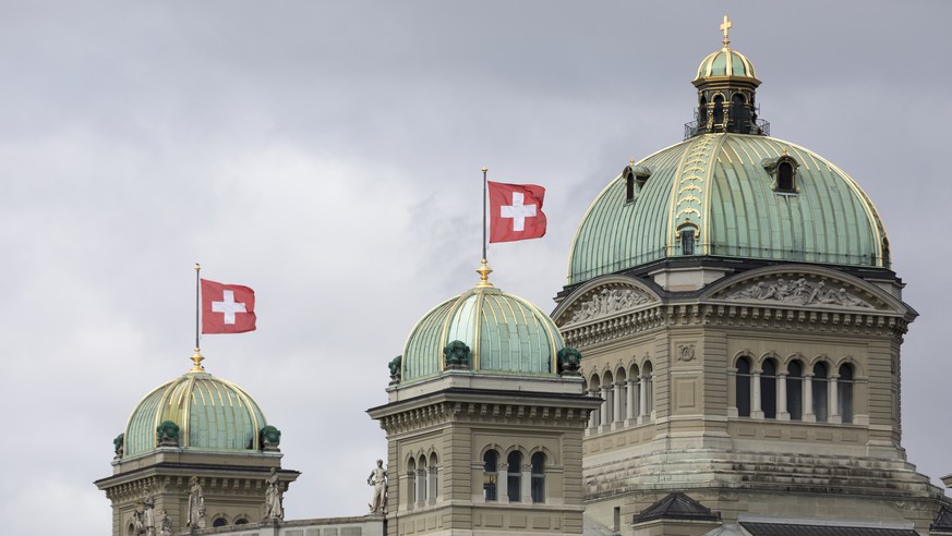 ARCHIVBILD ZUM UEBERSCHUSS VON 2,9 MILLIARDEN FRANKEN IN DER RECHNUNG DES BUNDES FUER 2018, AM MITTWOCH, 13. FEBRUAR 2019 - The Federal Palace in Berne, Switzerland, pictured in strong winds on March  ...