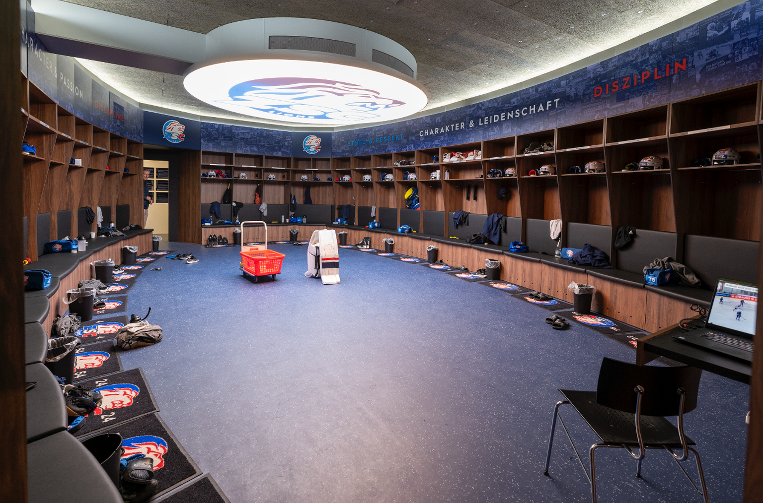 ZSC Lions, neue Garderobe in der Swiss Life Arena in Zürich Altstetten.