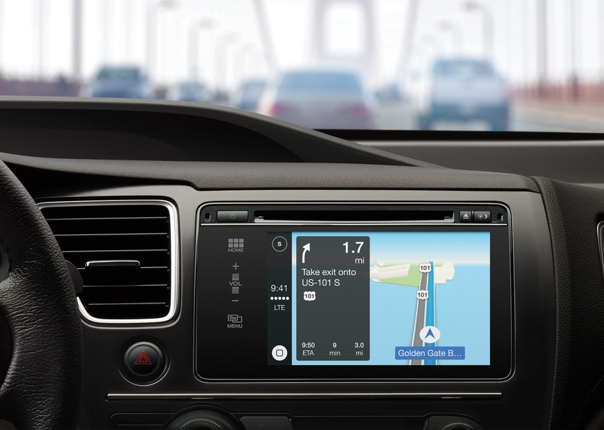 This image provided by Apple shows Apple Maps in a car equipped with CarPlay technology. Apple Maps quickly became the butt of jokes when it debuted in 2012. But Apple fixed errors and now the company ...