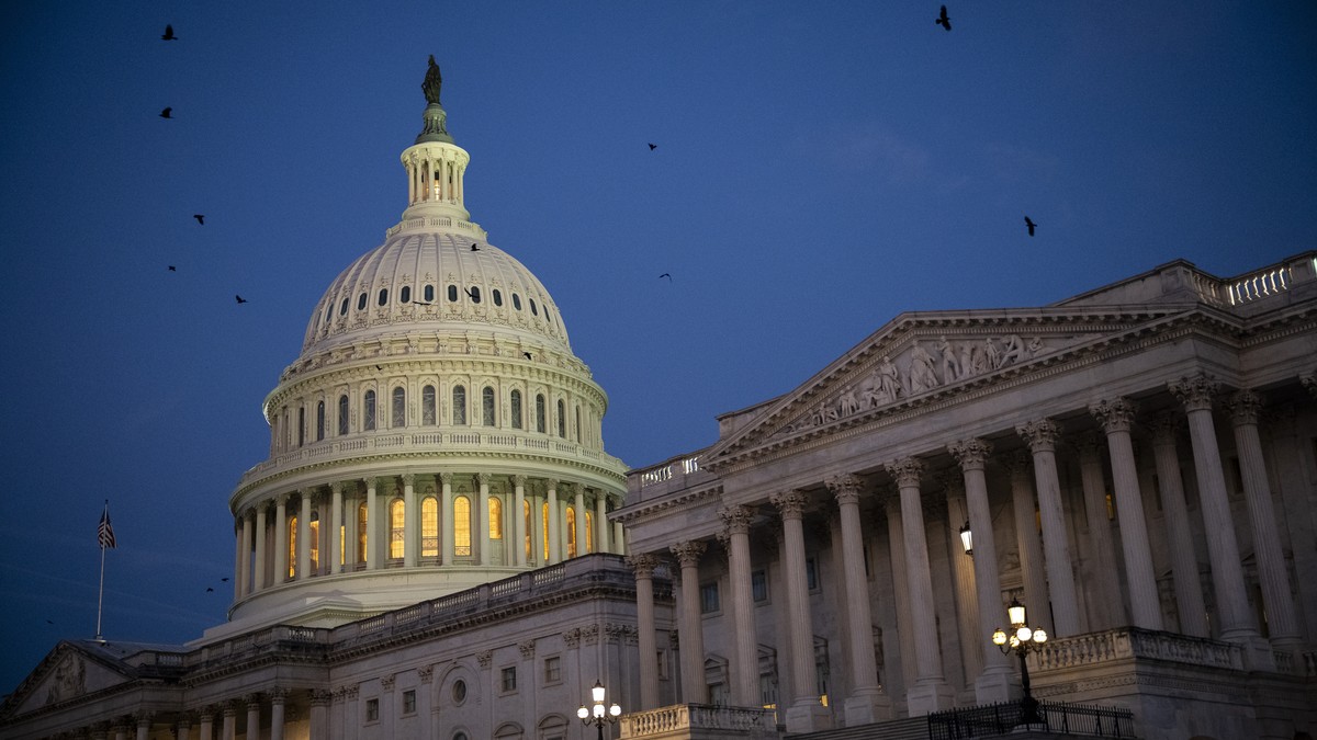 epaselect epa12212253 A view of the US Capitol Building at dawn, in Washington, DC, USA, 03 July 2025. The House of Representatives remained in session overnight as Republican leadership and President ...