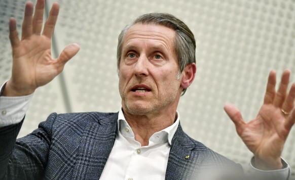 GC - Praesident Stephan Anliker an einer Medienkonferenz des Grasshopper Club Zuerich in Zuerich am Freitag, 1. Februar 2019. (KEYSTONE/Walter Bieri)