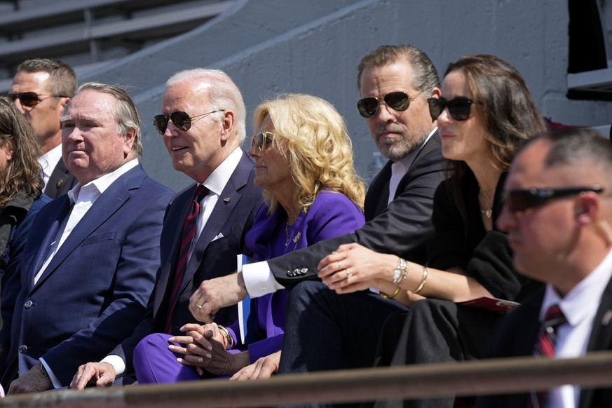 President Joe Biden attends his granddaughter Maisy Biden&#039;s commencement ceremony with first lady Jill Biden and children Hunter Biden and Ashley Biden at the University of Pennsylvania in Philad ...