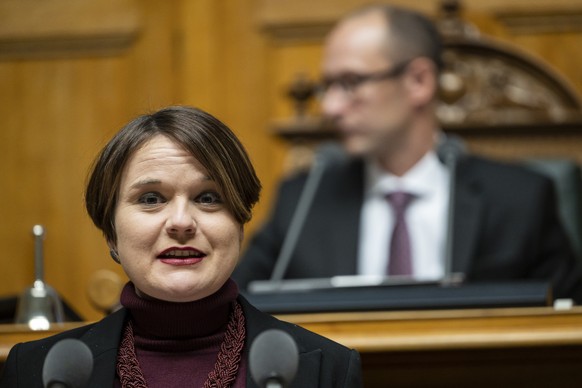 Sarah Wyss, SP-BS, spricht zur Grossen Kammer, an der Wintersession der Eidgenoessischen Raete, am Mittwoch, 30. November 2022 im Nationalrat in Bern. (KEYSTONE/Alessandro della Valle)