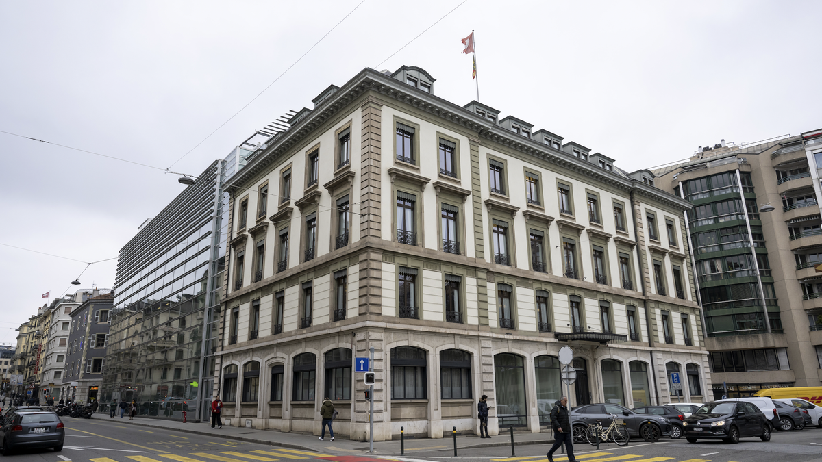 Une vue du bâtiment du siege social du groupe Société Générale de Surveillance, SGS, leader mondial de l'inspection, de la vérification, des tests et de la certification, photographie, ce jeudi 6 ...