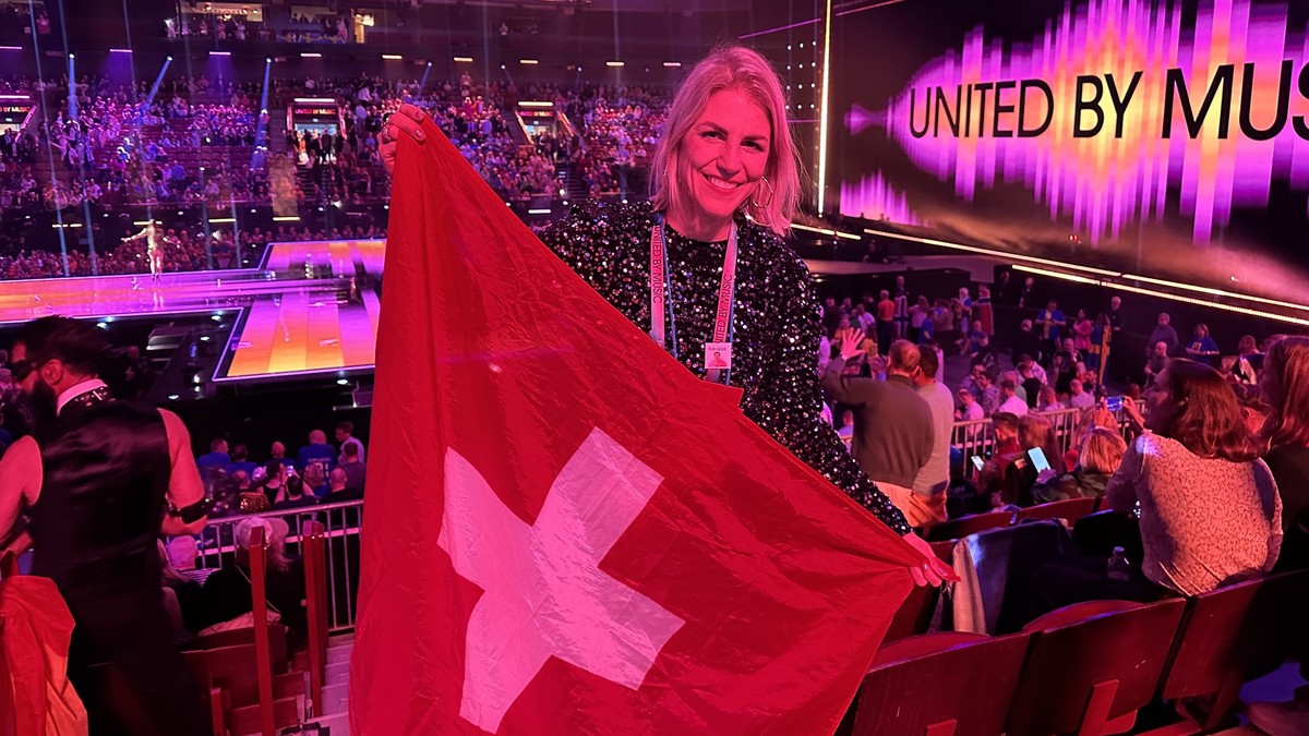 Nadine Sommerhalder in der ESC-Halle in Malmö 2024.