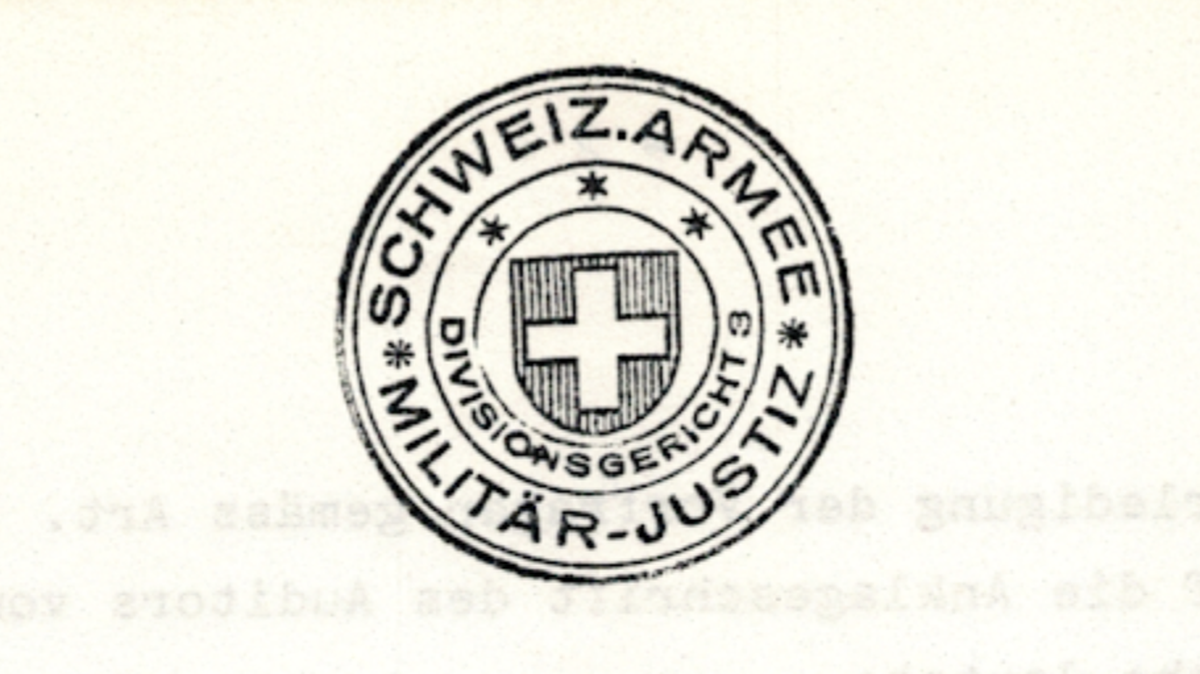 Militärurteil, Stempel