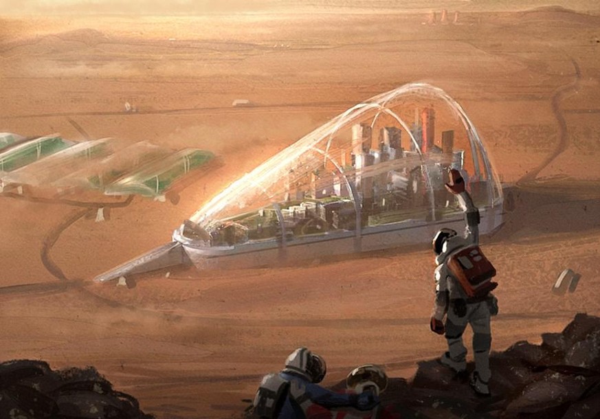 Menschen könnten auf dem Mars nur in Druckanzügen und in Druckbehältern überleben.&nbsp;