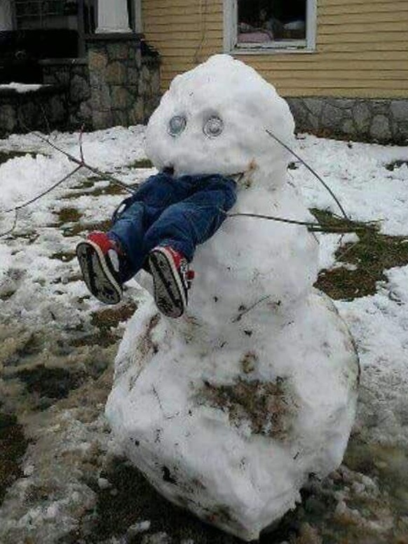 Schneemann frisst Kind