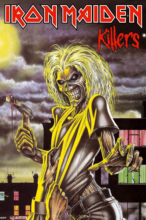 iron maiden the trooper killers eddie poster heavy metal musik vintage 1980er