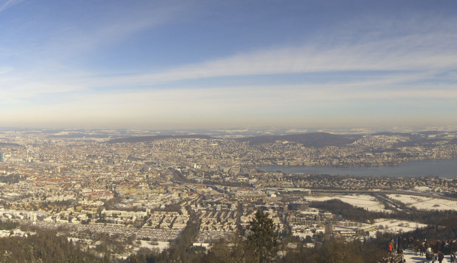 Webcam-Aufnahmen vom sonnigen Wetter am 14. Februar 2021