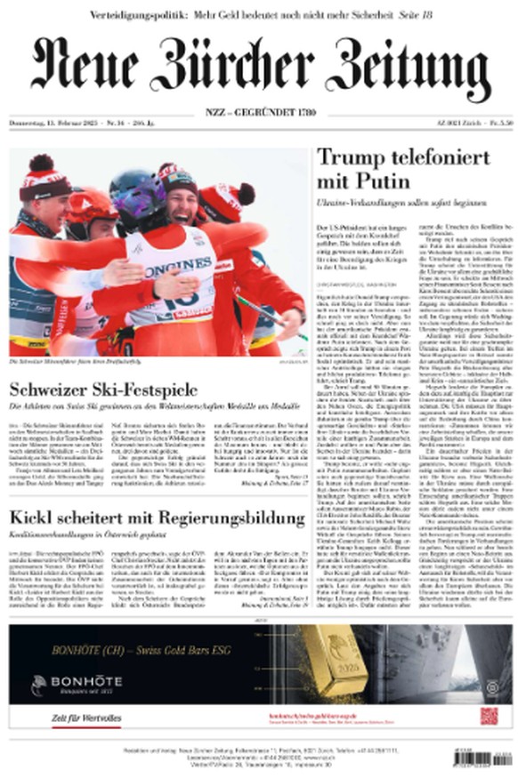 Ski-WM 2025 Presseschau nach Gold, Silber und Bronze für die Schweiz in der Team-Kombination