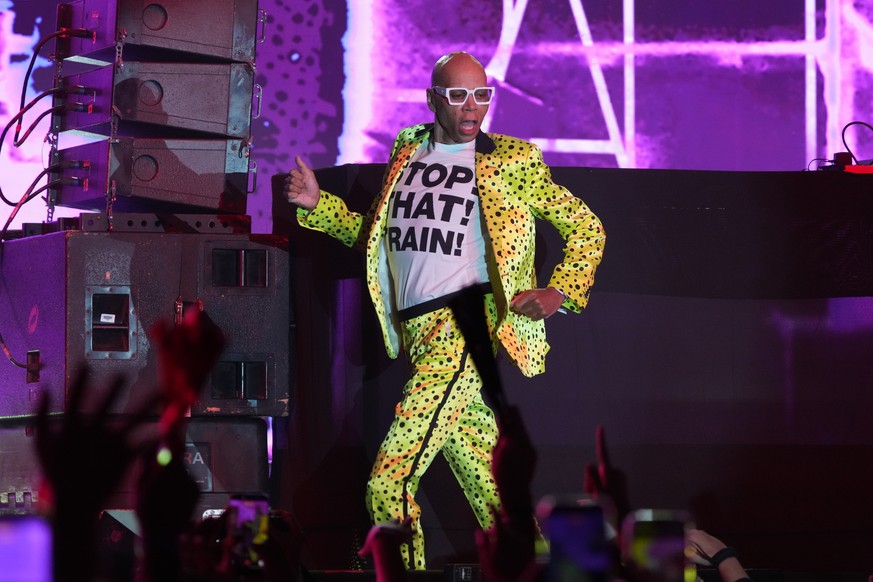 American RuPaul performs during the Tecate Emblema music festival in Mexico City, Saturday, May 16, 2026. (AP Photo/Eduardo Verdugo)
Mexico Music Festival