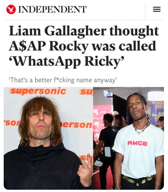 Liam Gallagher – gesammelte Weisheiten.