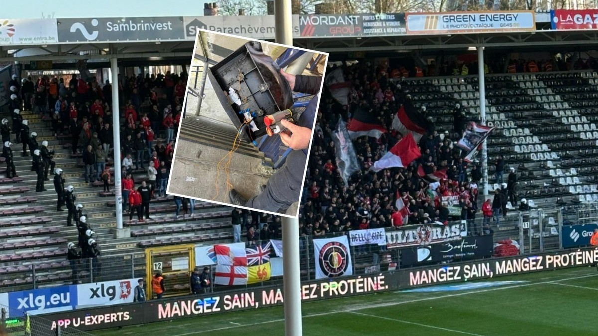 Charleroi-Standard: pétards et fumigènes sous les sièges
