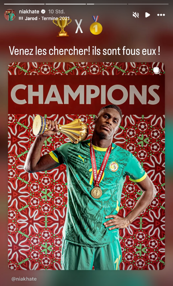 In die gleiche Kerbe schlug Senegals Verteidiger Moussa Niakhate. Auf Instagram wandte er sich an die Funktionäre: «Kommt und holt euch den Pokal! Die sind doch verrückt!»